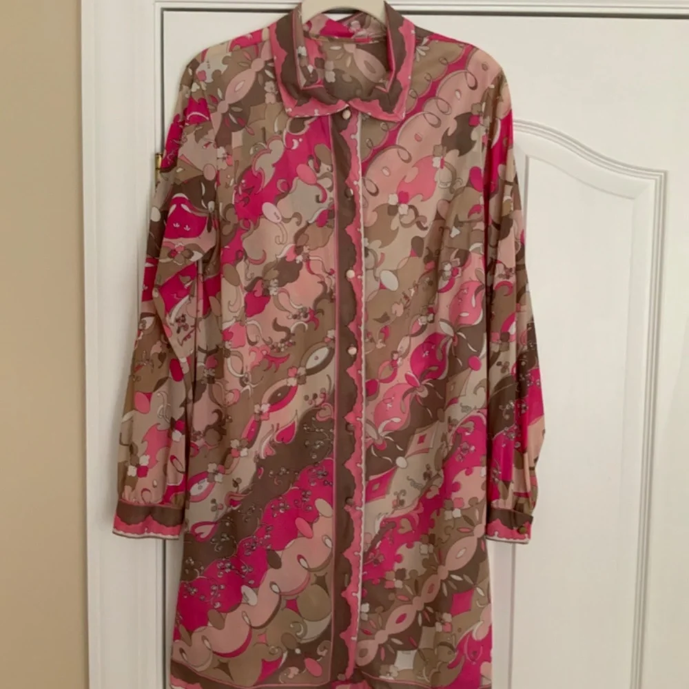 AUTHENTIC EMILIO PUCCI for Formfit Rogers vintage nightgown and robe - Picture 2 of 9